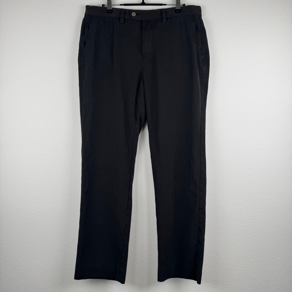 Tommy Bahama Chino Pants Mens 33x32 Black Excellent Silk Cotton Casual Luxury